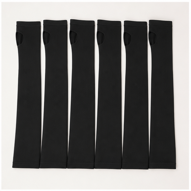 3/6 Pairs UV Cooling Arm Sleeves Sun Protection Unisex for Sports, Cycling, Golf, Running - back view
