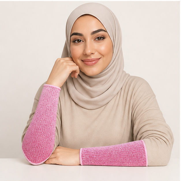 Arm Protection Sleeves Level 5 Protection Cut Burn Resistant Sleeve Anti Abrasion Forearm Cover Protector - model view